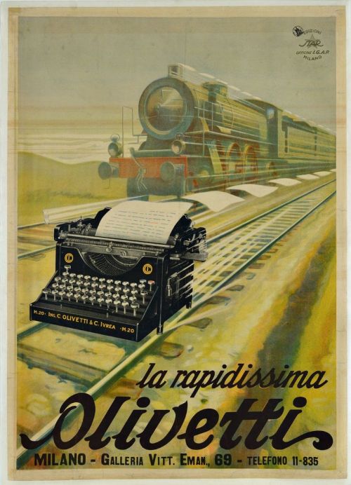 Advertising-Inspiration-“The-super-fast-Olivetti-typewriter”-1923 Advertising Inspiration : “The super-fast Olivetti [typewriter]”, 1923...