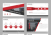 Advertising Infographics : Red triangle Abstract presentation templates, Infographic elements