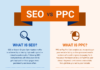 Advertising Infographics : SEO vs PPC Comparison Infographic Template