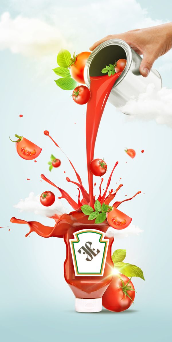 Advertising-Infographics-Tomato-Ketchup Advertising Infographics : Tomato Ketchup