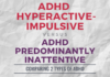 Infographic : ADHD Hyperactive/Impulsive vs Inattentive Infographic