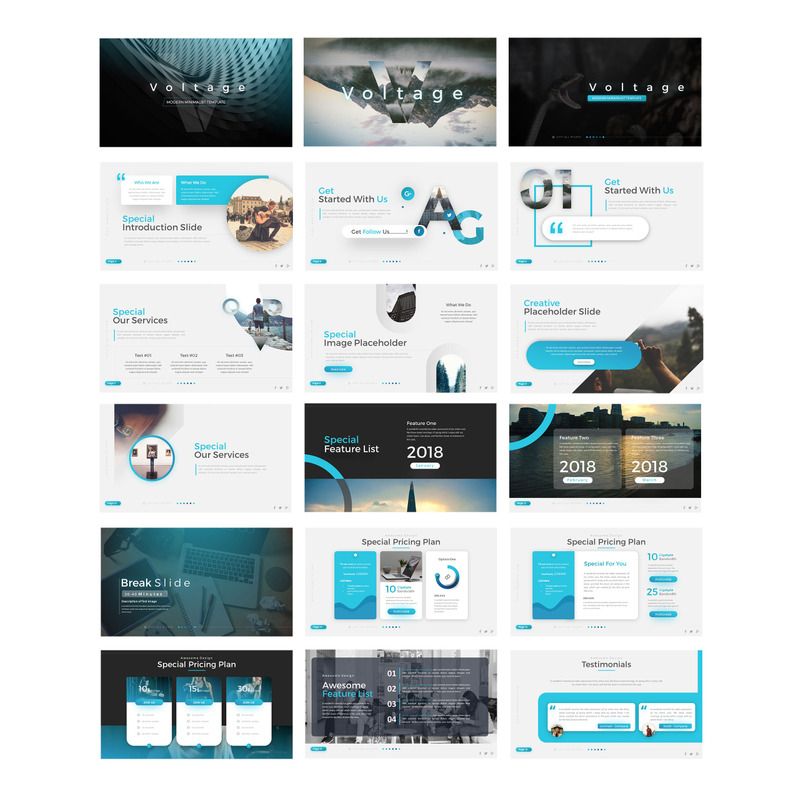 Advertising-Infographics-Voltage-Business-Presentation-PowerPoint-Template Advertising Infographics : Voltage - Business Presentation PowerPoint Template